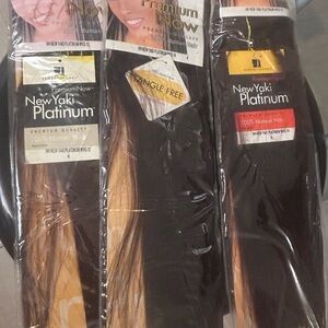 Human Hair Weave - Black with Brown Highlights